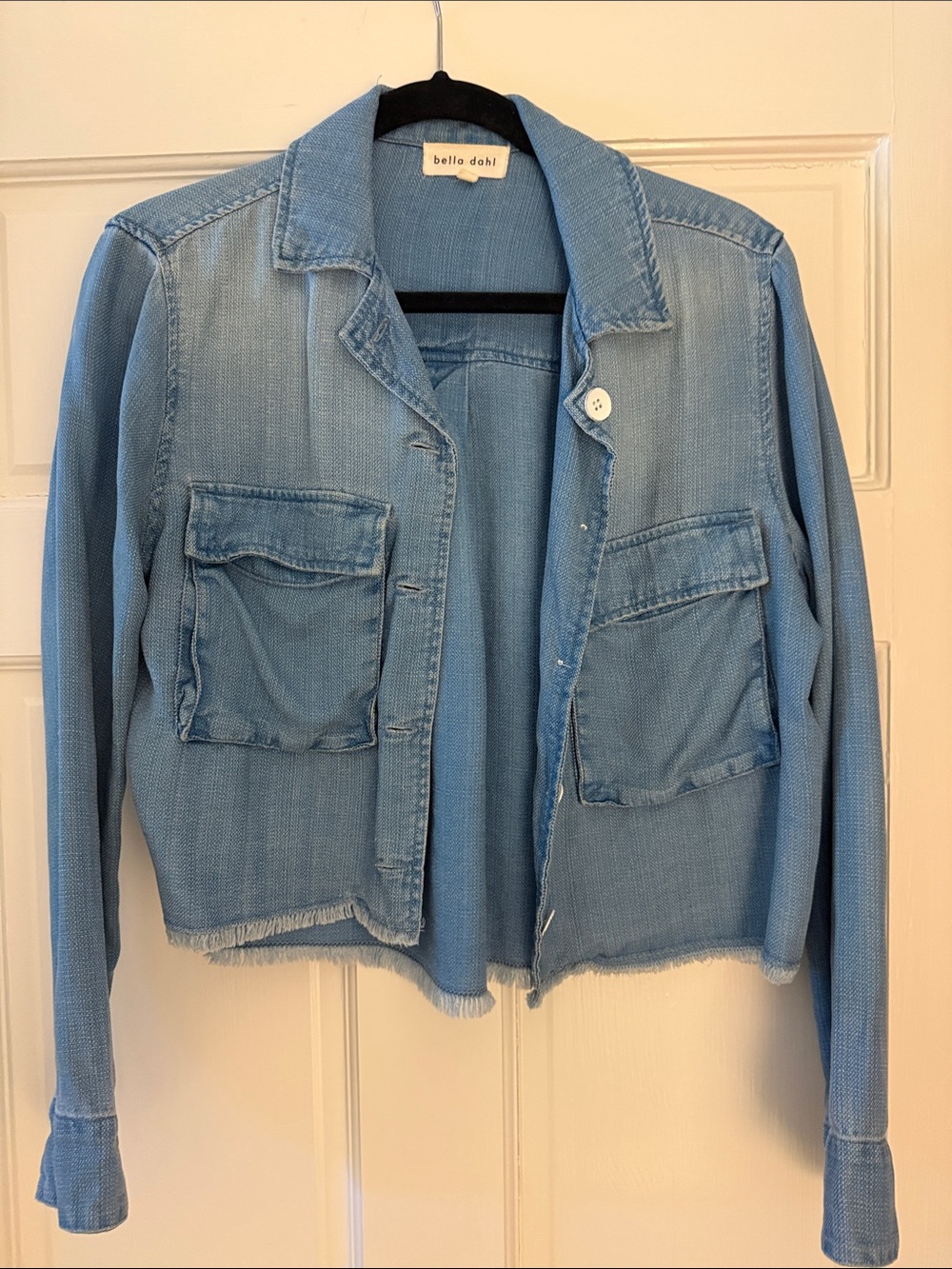 Bella Dahl Light Blue Cropped cotton Jacket